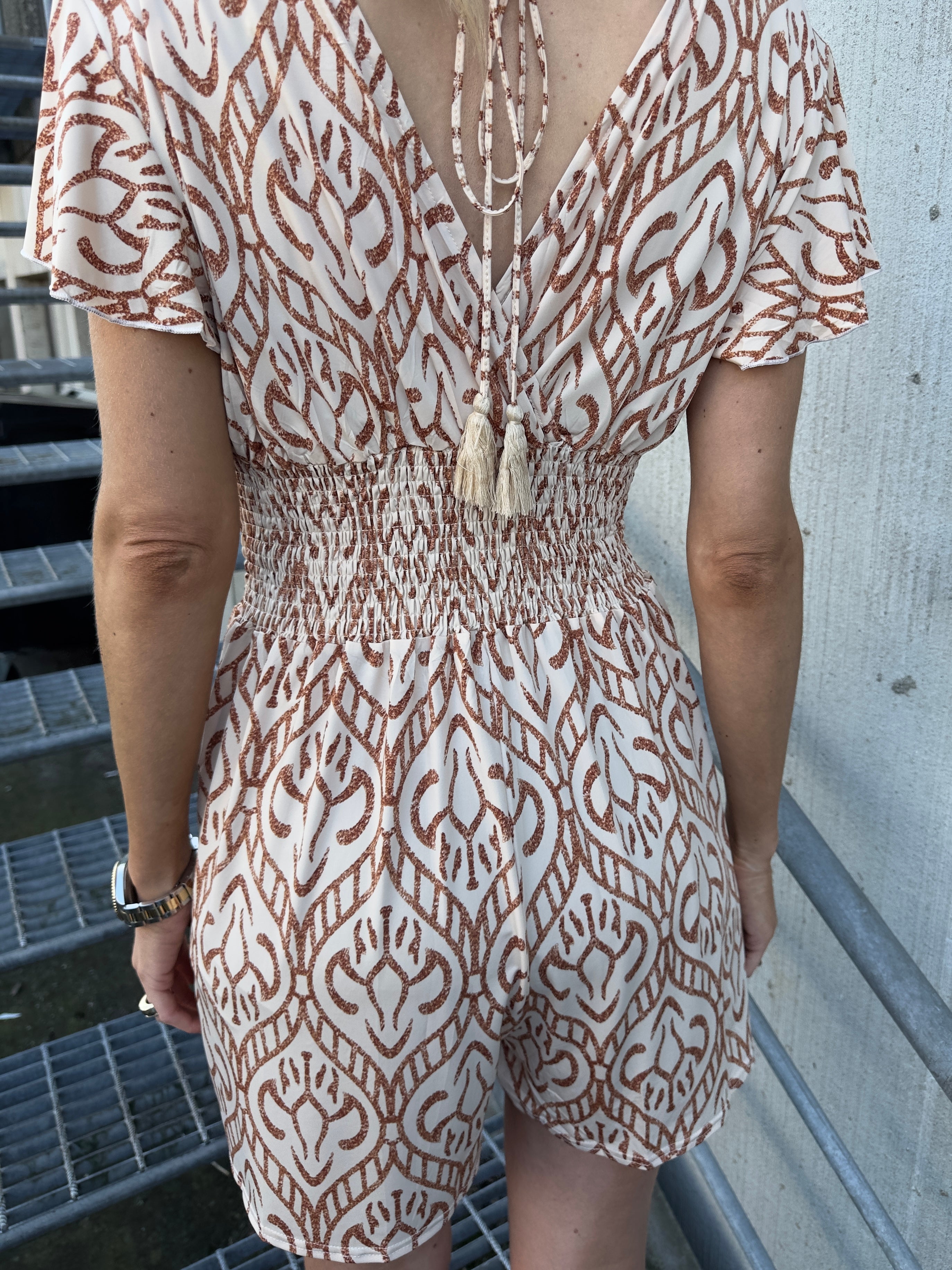 Pams Boho Playsuit - Elastisk byxdräkt med smock